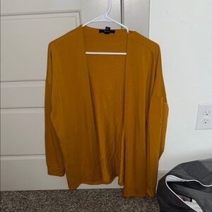 Mustard Yellow Long-Sleeve Cardigan